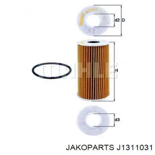 Купити J1311031 Jakoparts Фільтр очищення масла відцентровий