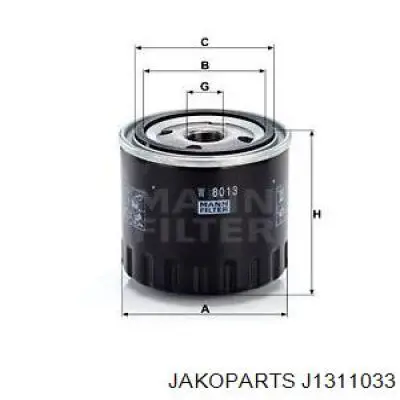 Купити J1311033 Jakoparts Фільтр очищення масла відцентровий