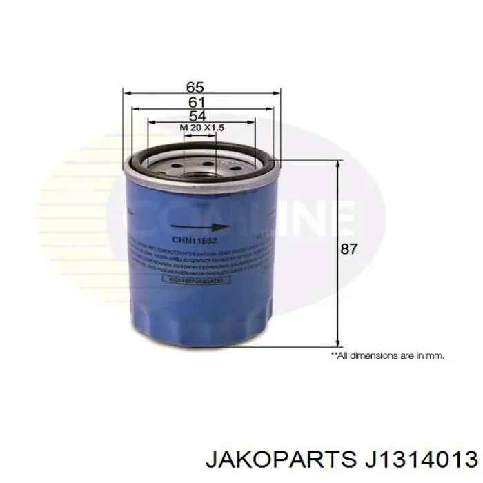 Купити J1314013 Jakoparts Фільтр очищення масла відцентровий