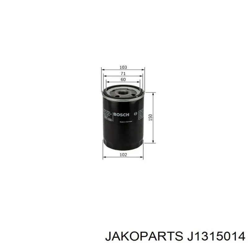 Масляний фільтр J1315014 Jakoparts