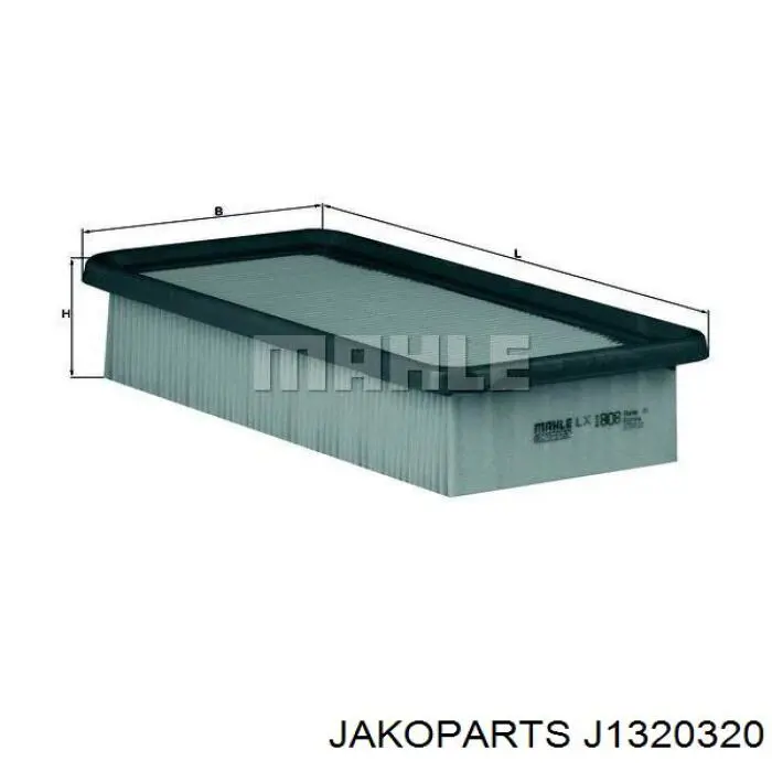Елемент повітряного фільтра Jakoparts J1320320 ціна, від 4.42 USD