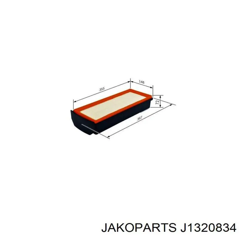 Повітряний фільтр J1320834 Jakoparts