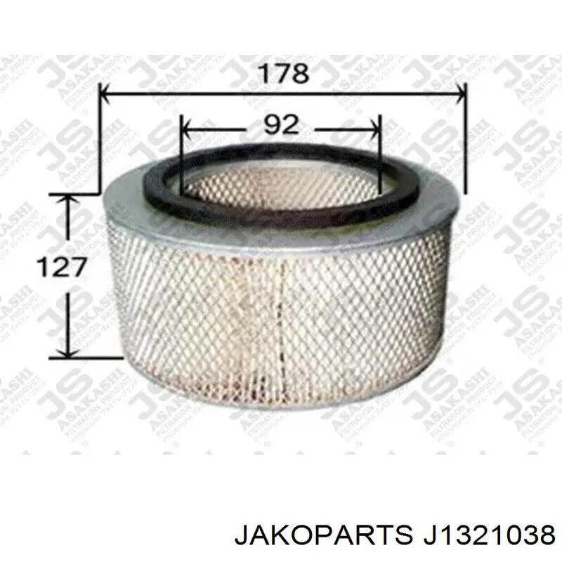 J1321038 Jakoparts Повітряний фільтр двигуна