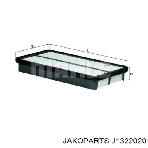 Елемент повітряного фільтра Jakoparts J1322020 ціна, від 5.42 USD
