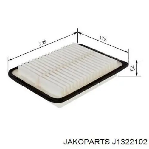 Елемент повітряного фільтра Jakoparts J1322102 ціна, від 6.46 USD