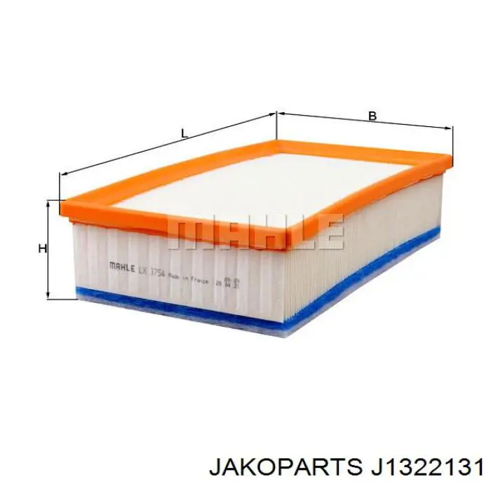 Купити J1322131 Jakoparts Автомобільний фільтр повітря