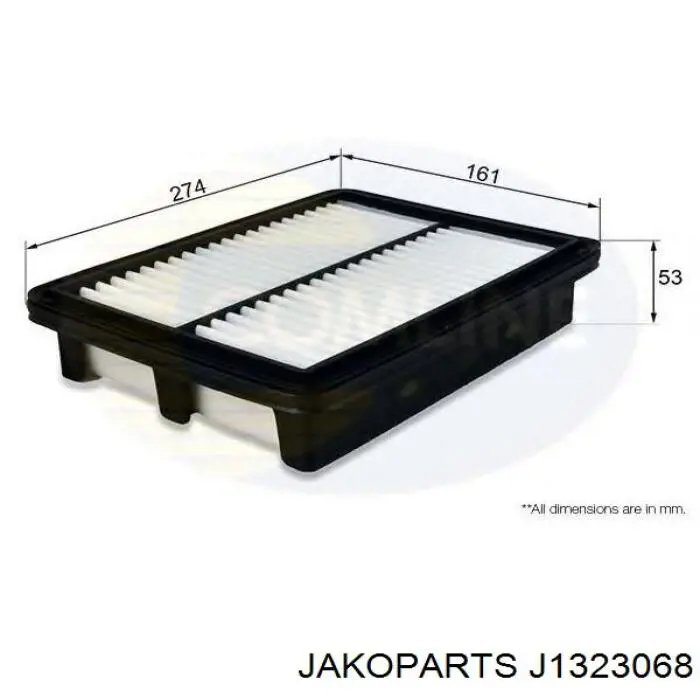 Купити J1323068 Jakoparts Автомобільний фільтр повітря