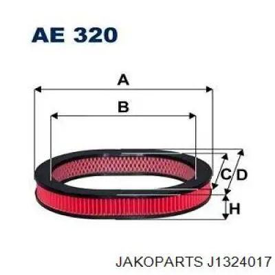 Елемент повітряного фільтра Jakoparts J1324017 ціна, від 3.46 USD