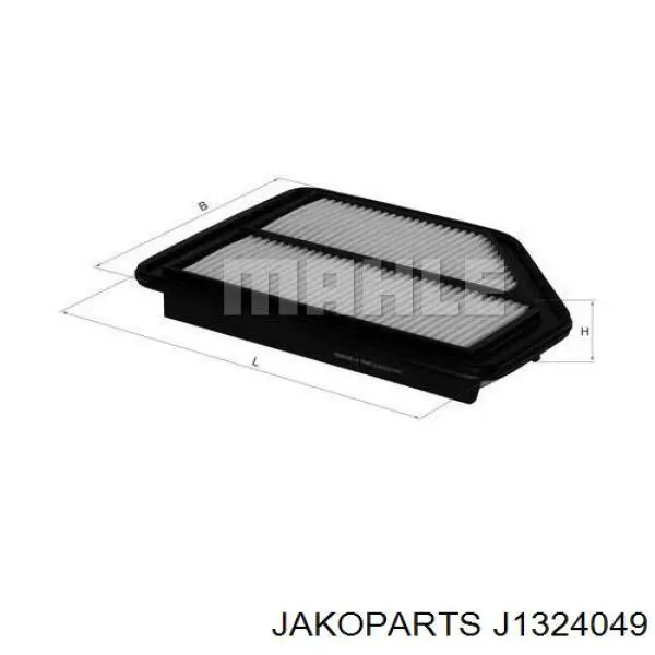 Елемент повітряного фільтра Jakoparts J1324049 ціна, від 4.93 USD