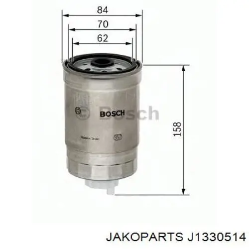 Паливний фільтр J1330514 Jakoparts