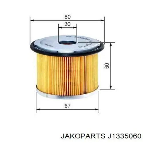 Паливний фільтр J1335060 Jakoparts