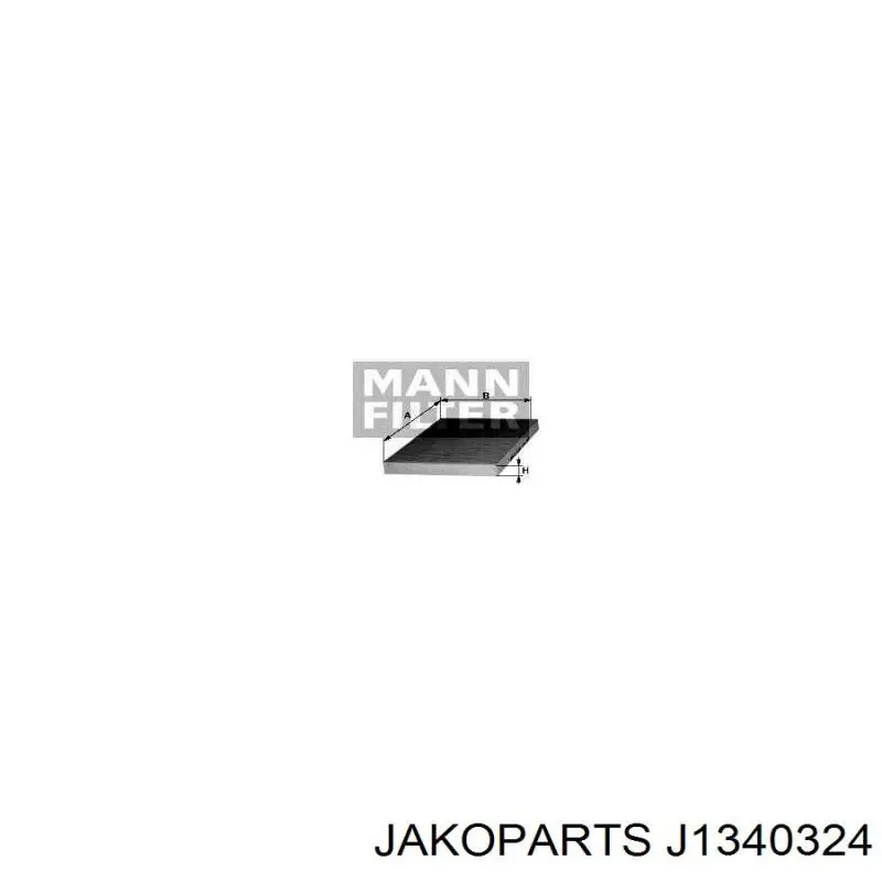 Купити J1340324 Jakoparts Фільтр салону вугільний