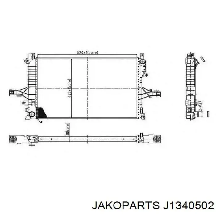 Купити J1340502 Jakoparts Фільтр салону вугільний