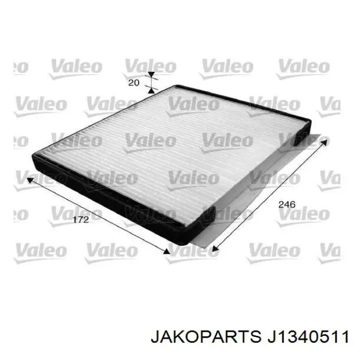 Купити J1340511 Jakoparts Фільтр салону вугільний