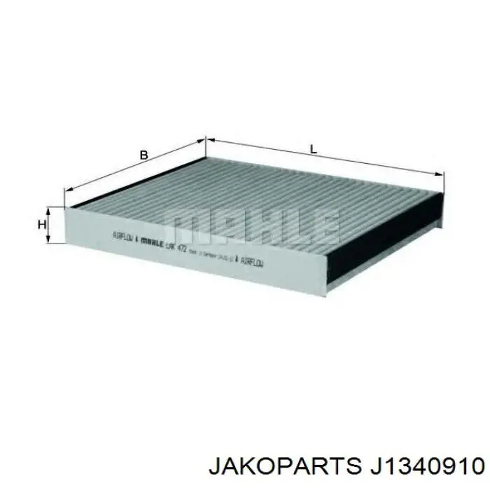 Фільтр повітряний обігрівача Jakoparts J1340910 ціна, від 4.21 USD
