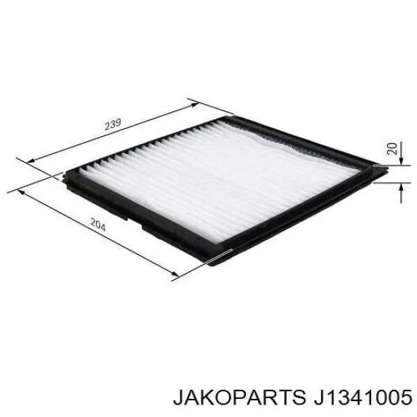 Фільтр повітряний обігрівача Jakoparts J1341005 ціна, від 6.51 USD