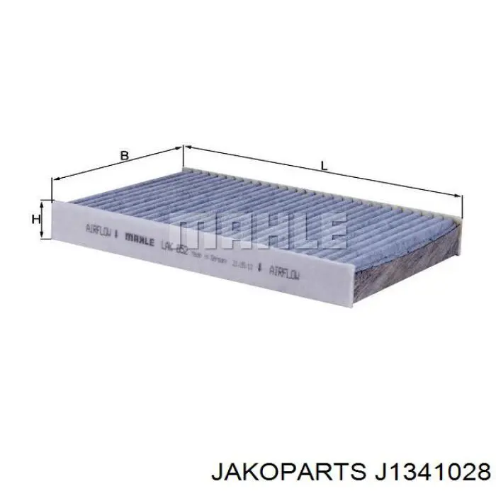 Фільтр салону J1341028 Jakoparts