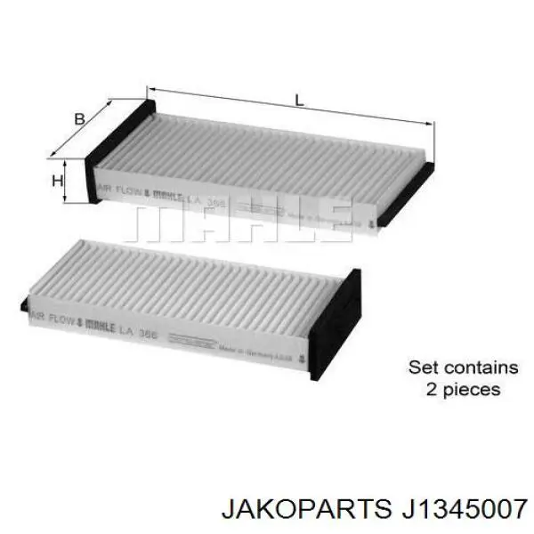 J1345007 Jakoparts Внутрішньосалонний фільтр