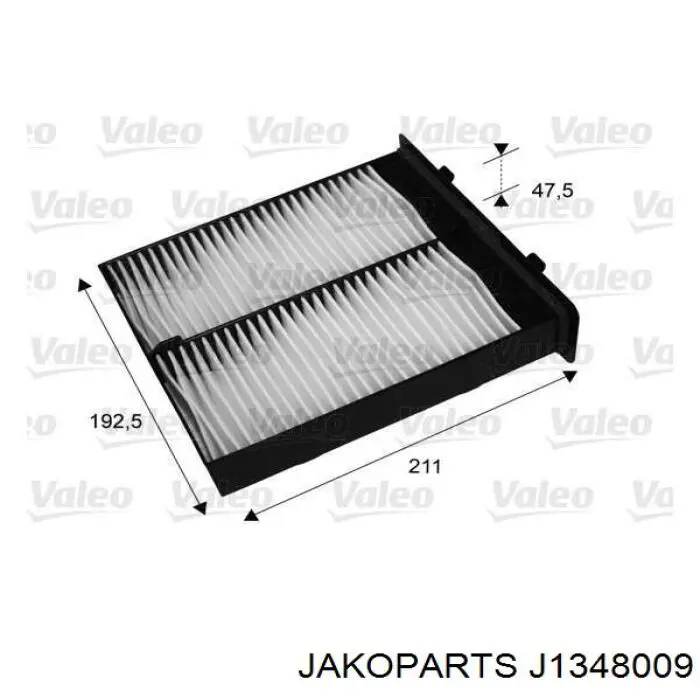 Фільтр салону J1348009 Jakoparts