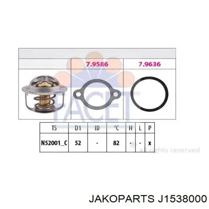Термостат J1538000 Jakoparts