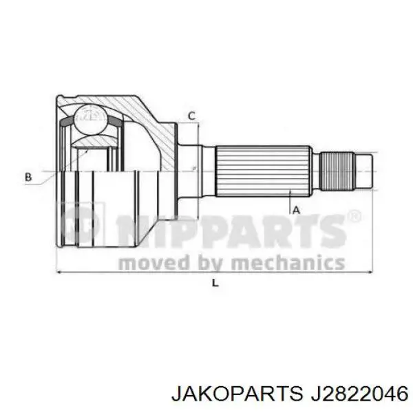 ШРУС зовнішній передній J2822046 Jakoparts