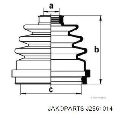J2861014 Jakoparts пильник шруса зовнішній, передній піввісі