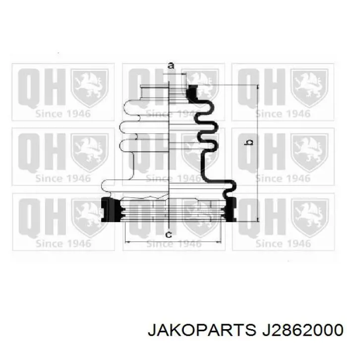 Пильник ШРУСа зовнішній J2862000 Jakoparts
