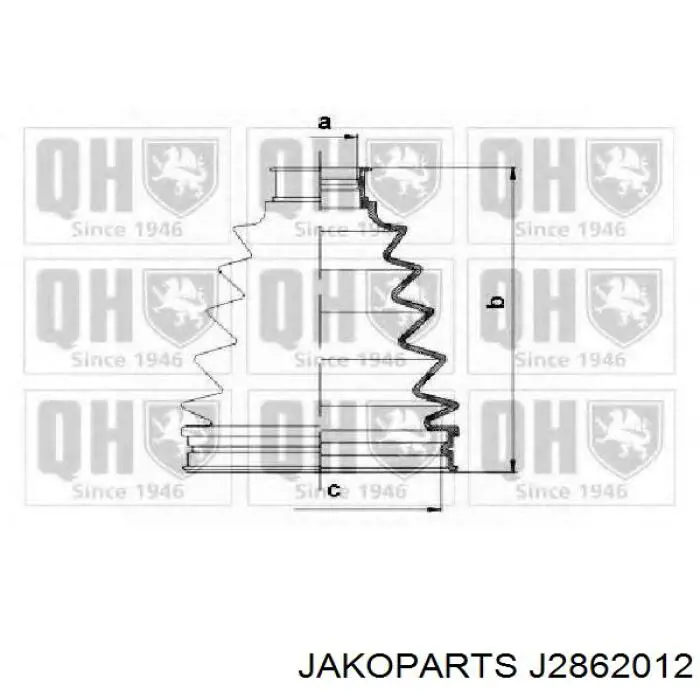 Купити J2862012 Jakoparts Пильник ШРКШ зовнішній, задньої півосі