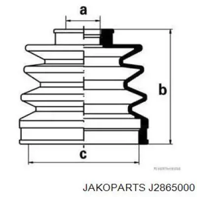 Пильник шарніра кутових швидкостей зовнішній передній Jakoparts J2865000 ціна, від 7.26 USD