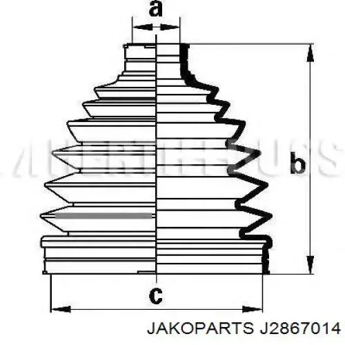 Пильник ШРКШа зовнішній, задньої піввісі ADS78112 Blue Print