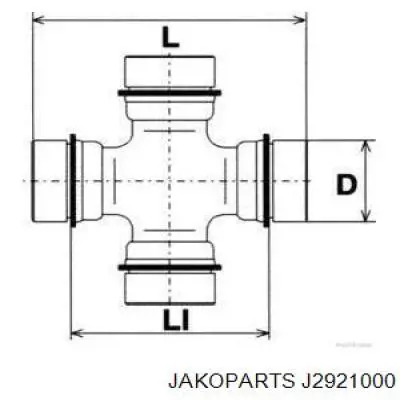 Хрестовина карданного валу J2921000 Jakoparts