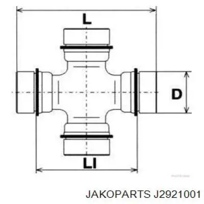 Хрестовина карданного валу J2921001 Jakoparts