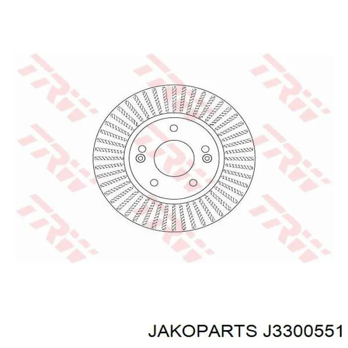 Диск гальмівний передній Jakoparts J3300551