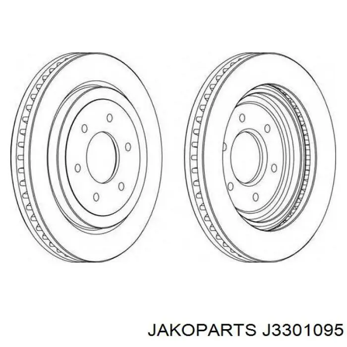 Диск переднього гальма Jakoparts J3301095 ціна, від 59.65 USD