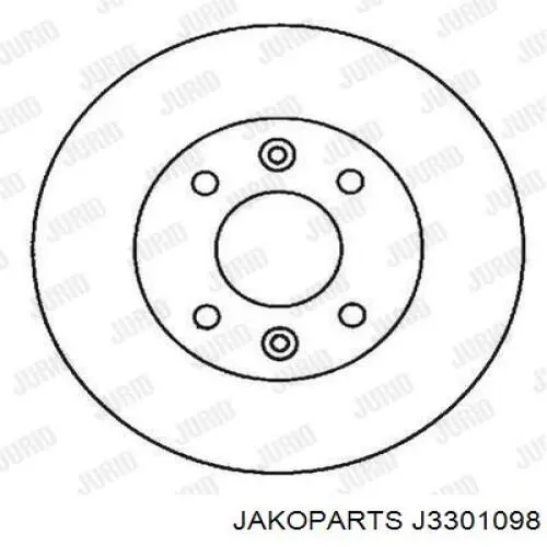 Диск гальмівний передній Jakoparts J3301098