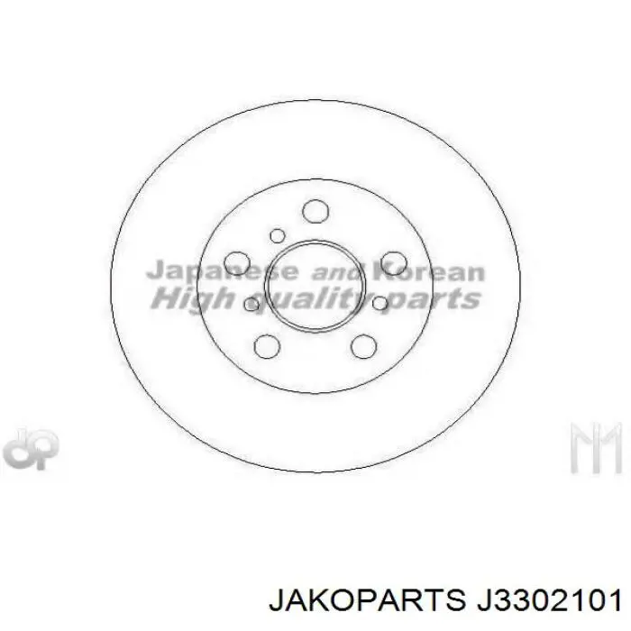 J3302101 Jakoparts диск гальмівний передній