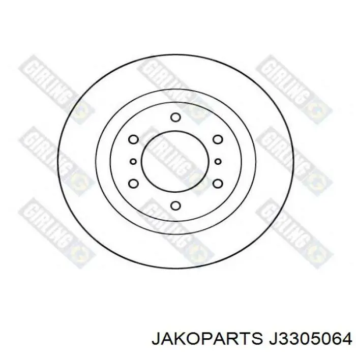 Гальмівні диски передні J3305064 Jakoparts