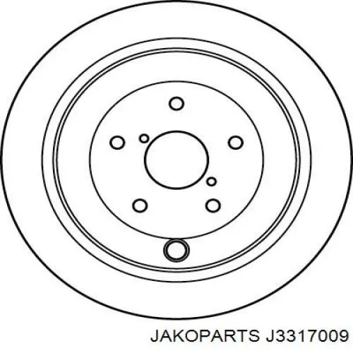 Купити J3317009 Jakoparts Диск заднього гальма