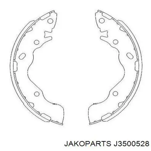 Колодки гальмові задні, барабанні J3500528 Jakoparts