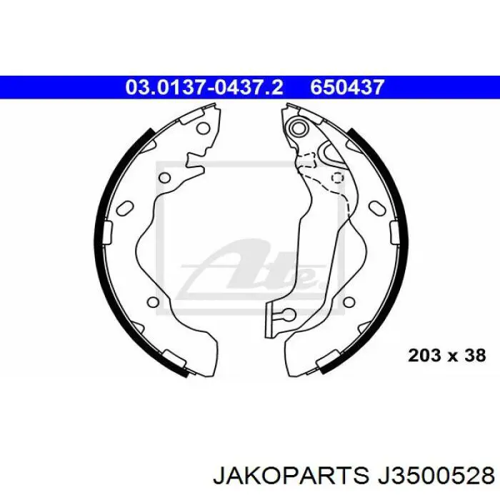 Купити J3500528 Jakoparts Колодки гальмові задні, барабанні