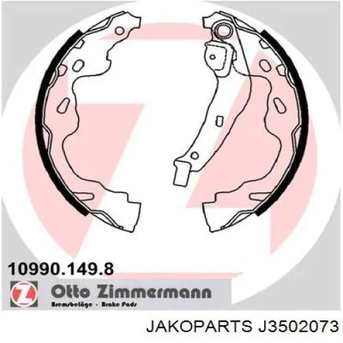 Колодки гальмові задні, барабанні J3502073 Jakoparts