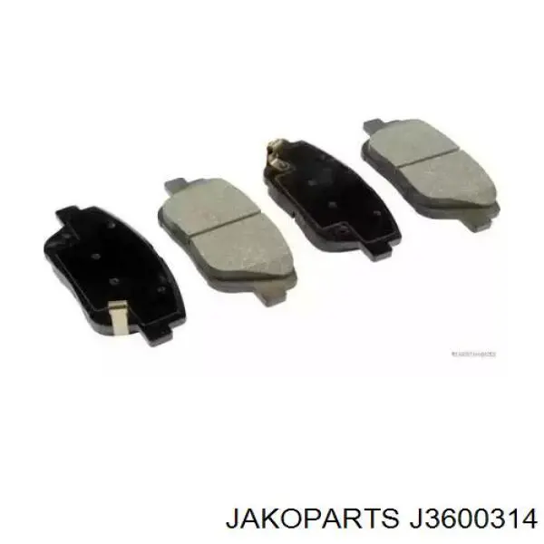 Гальмівні колодки Jakoparts J3600314 ціна, від 21.13 USD