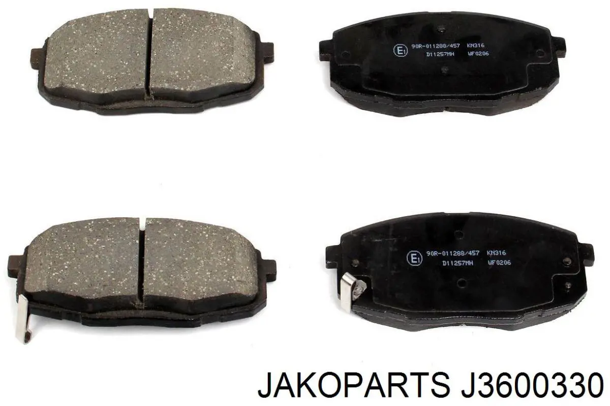 Гальмівні колодки Jakoparts J3600330 ціна, від 18.09 USD
