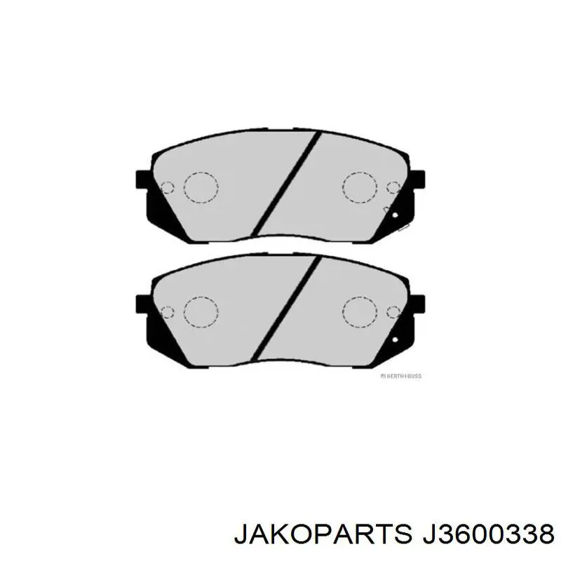 Колодки гальмівні передні, дискові J3600338 Jakoparts