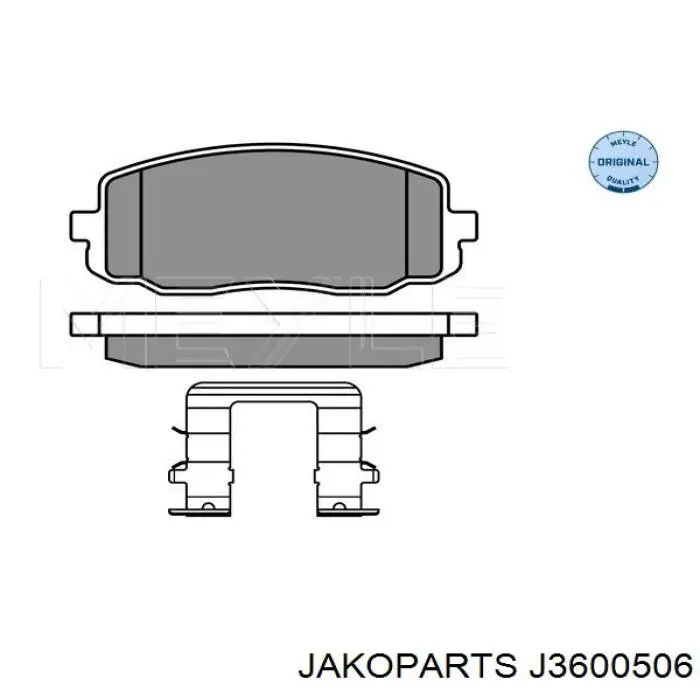 Гальмівні колодки Jakoparts J3600506 ціна, від 18.09 USD