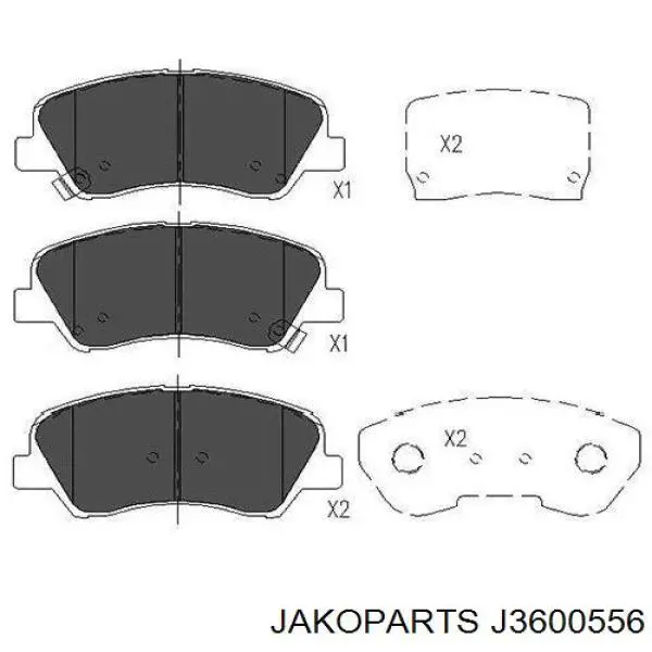 Купити J3600556 Jakoparts Колодки гальмівні передні, дискові