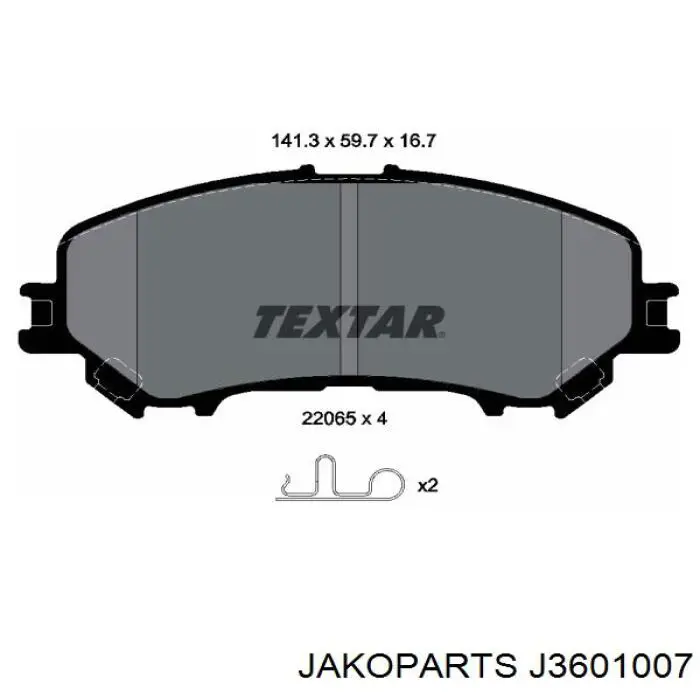 Купити J3601007 Jakoparts Колодки гальмівні передні, дискові