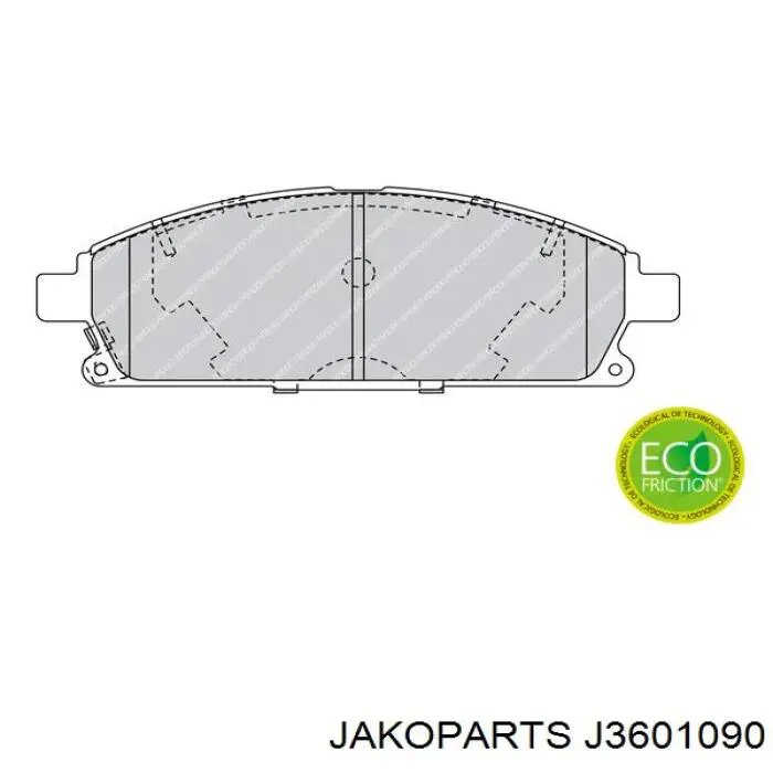 Передні тормозні колодки J3601090 Jakoparts