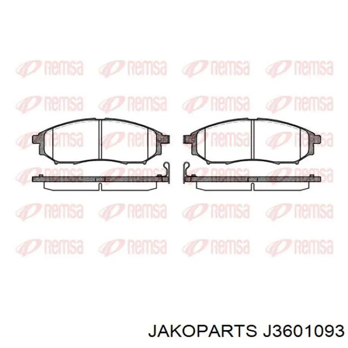 Гальмівні колодки Jakoparts J3601093 ціна, від 21.91 USD