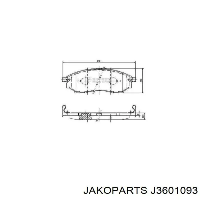 Купити J3601093 Jakoparts Колодки гальмівні передні, дискові